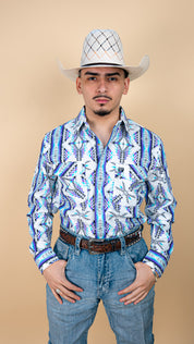 Panhandle Long Sleeve Aztec London Pearl Snap