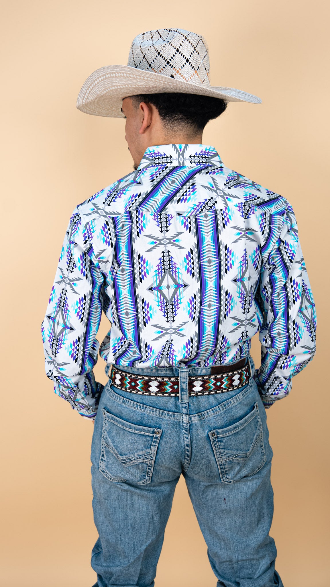 Panhandle Long Sleeve Aztec London Pearl Snap