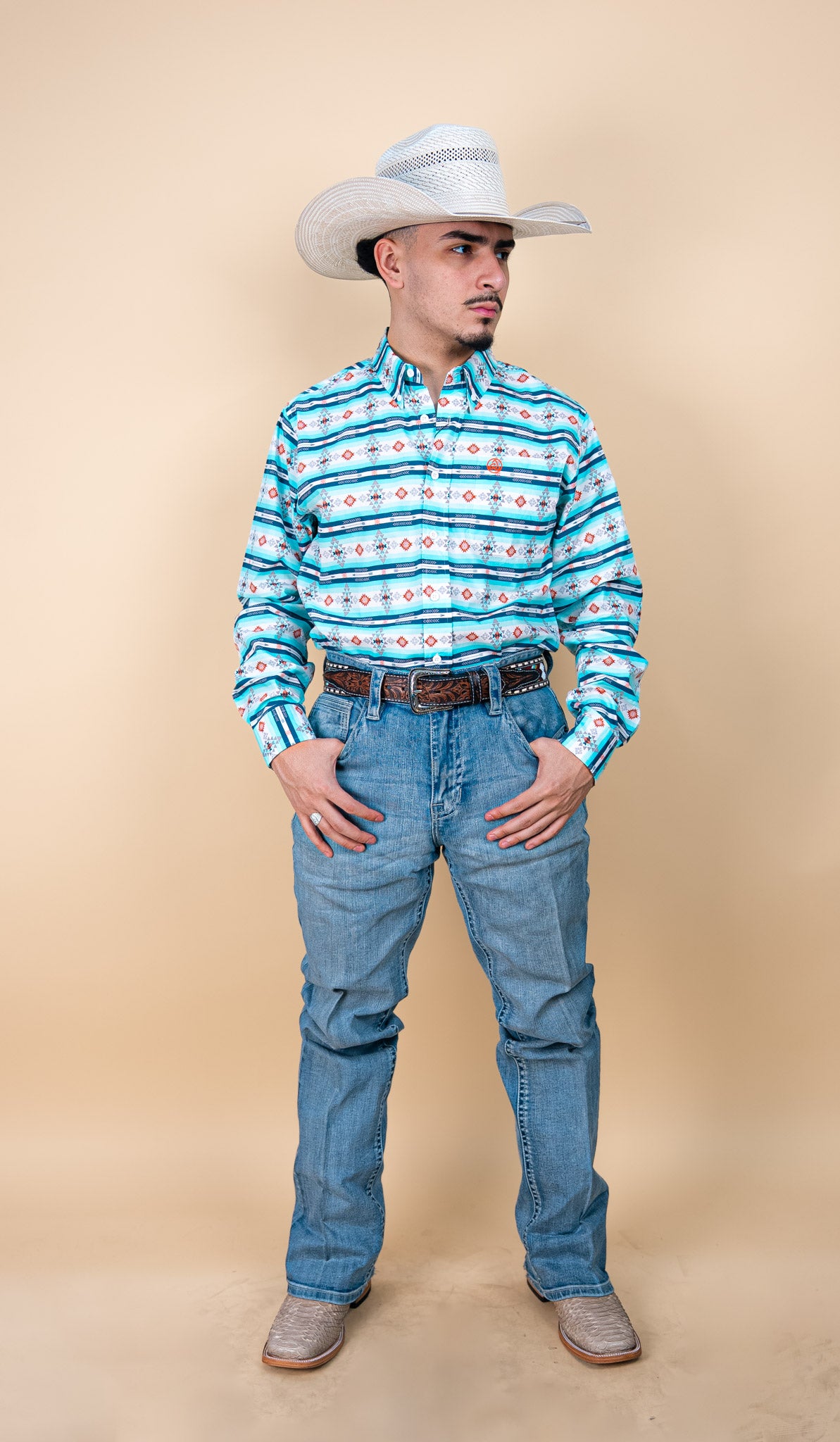 Cuero Line Long Sleeve Blair Button Up