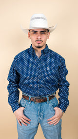 Cuero Line Long Sleeve Simon Button Up