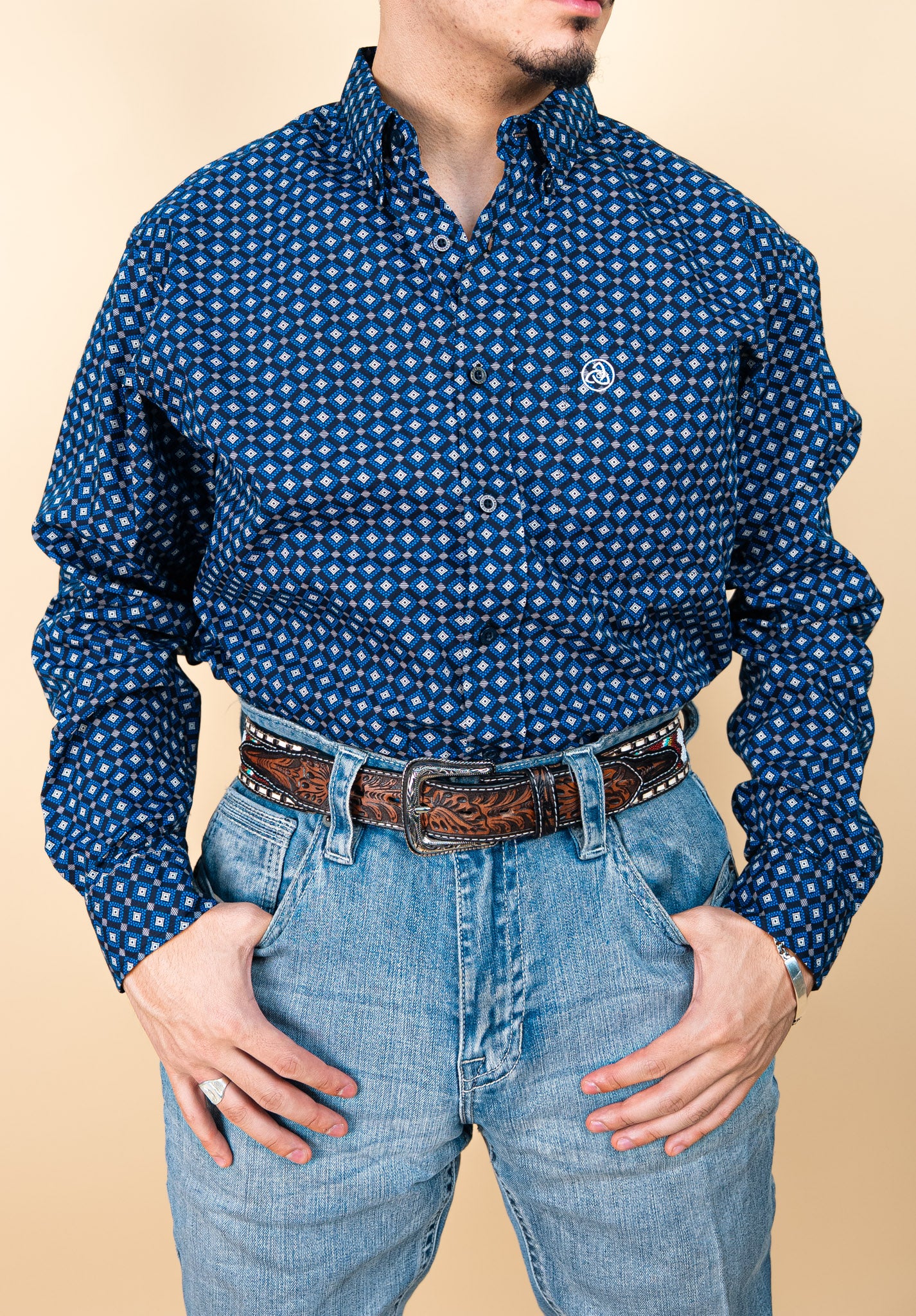 Cuero Line Long Sleeve Simon Button Up