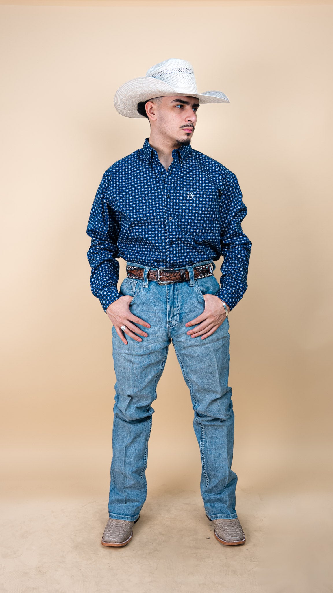 Cuero Line Long Sleeve Simon Button Up