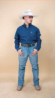 Cuero Line Long Sleeve Simon Button Up
