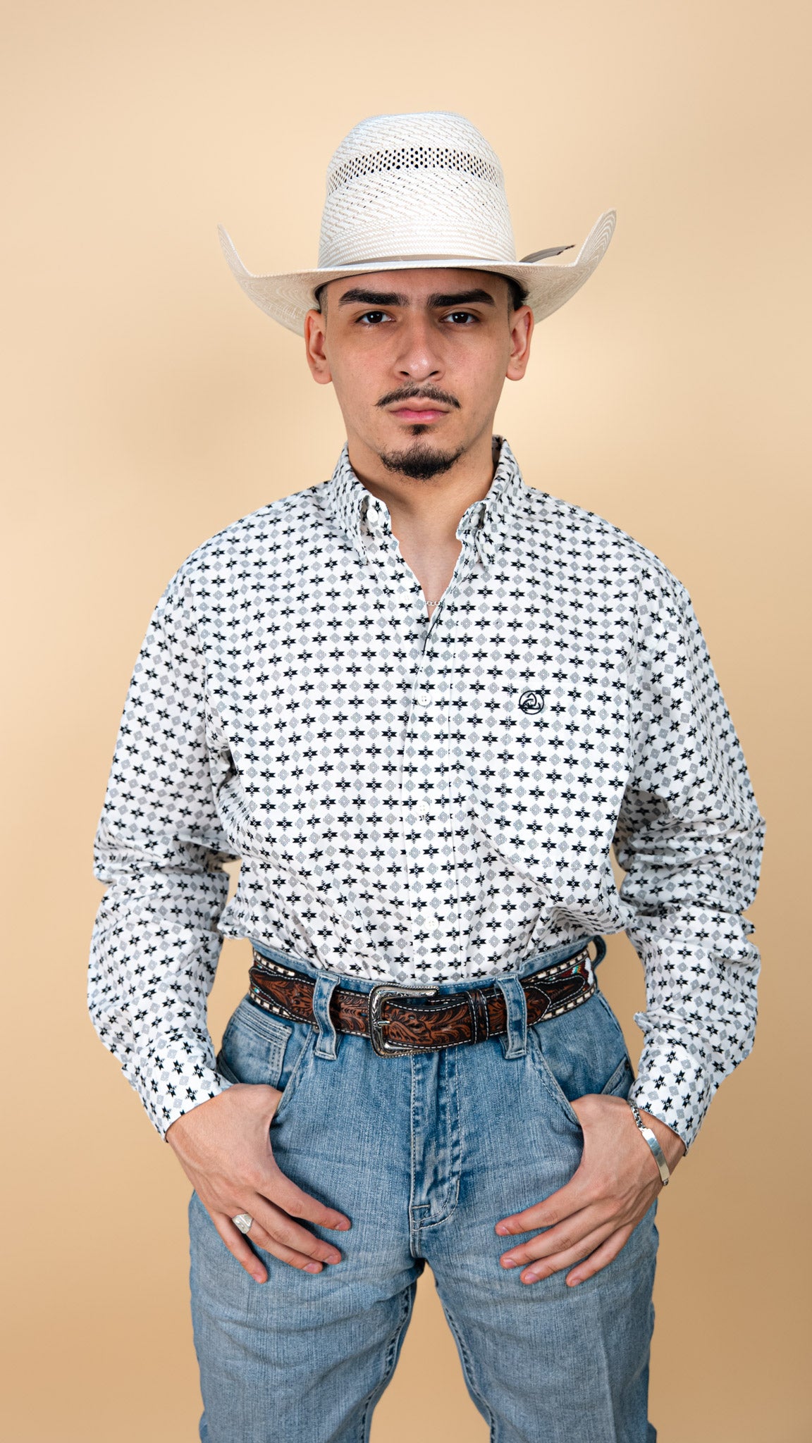 Cuero Line Long Sleeve Franks Button Up