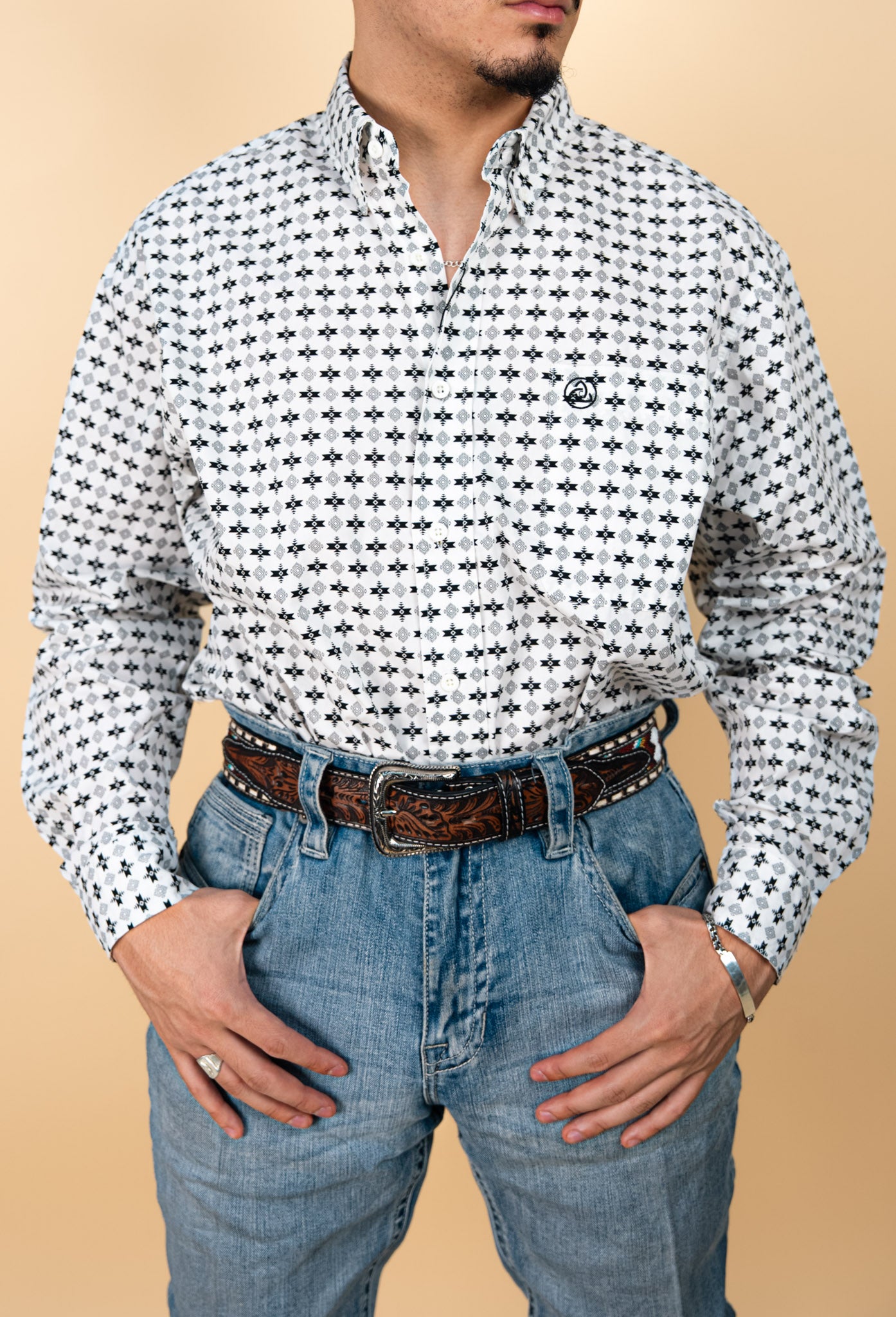 Cuero Line Long Sleeve Franks Button Up