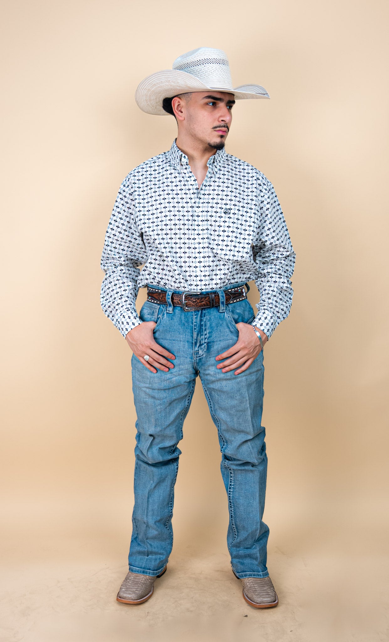 Cuero Line Long Sleeve Franks Button Up