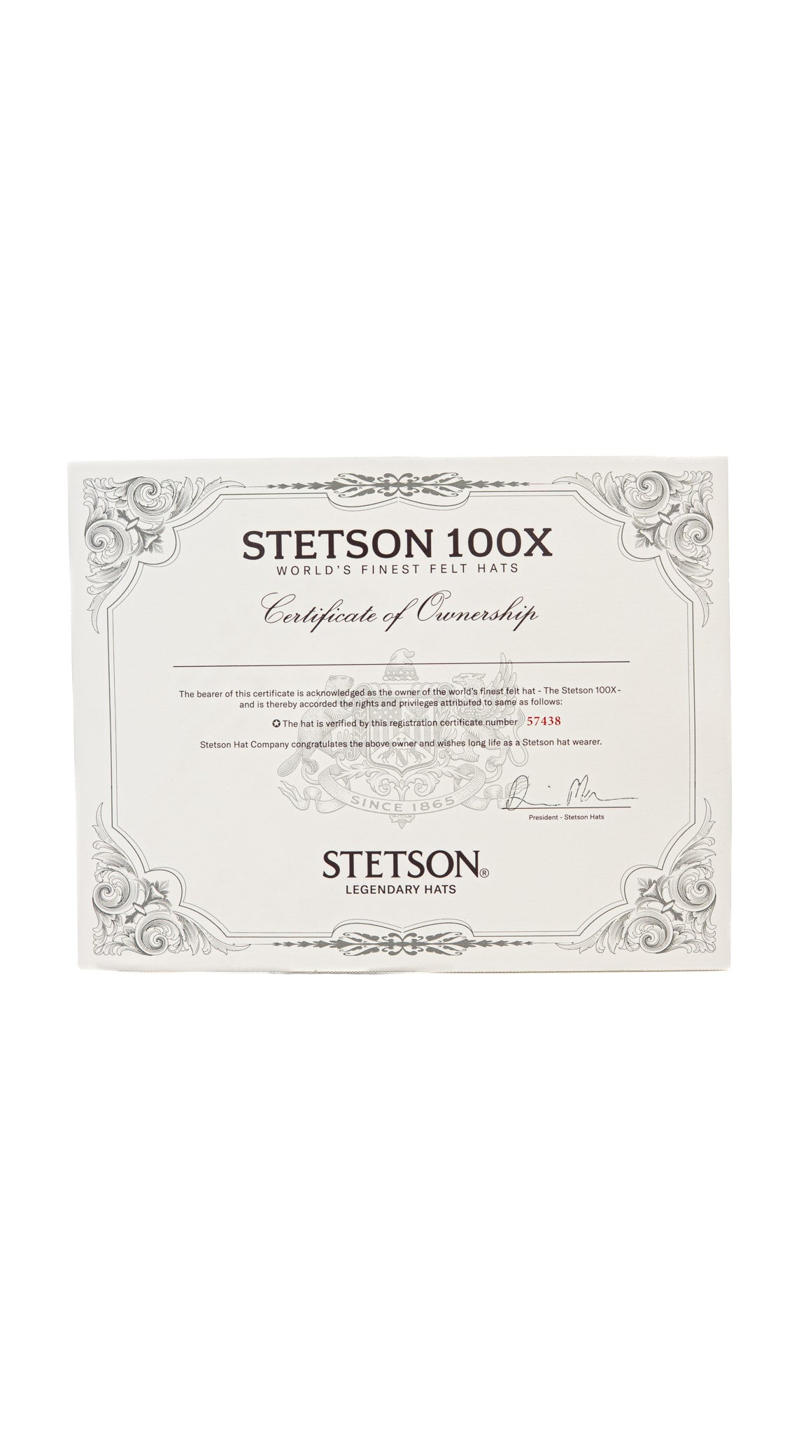 Stetson El Presidente 100X Premier Cowboy Hat