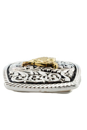 Intricate Scrollwork Rooster Belt Buckle