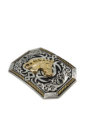 Sacred Arabesque Noble Stallion Head Belt Buckle