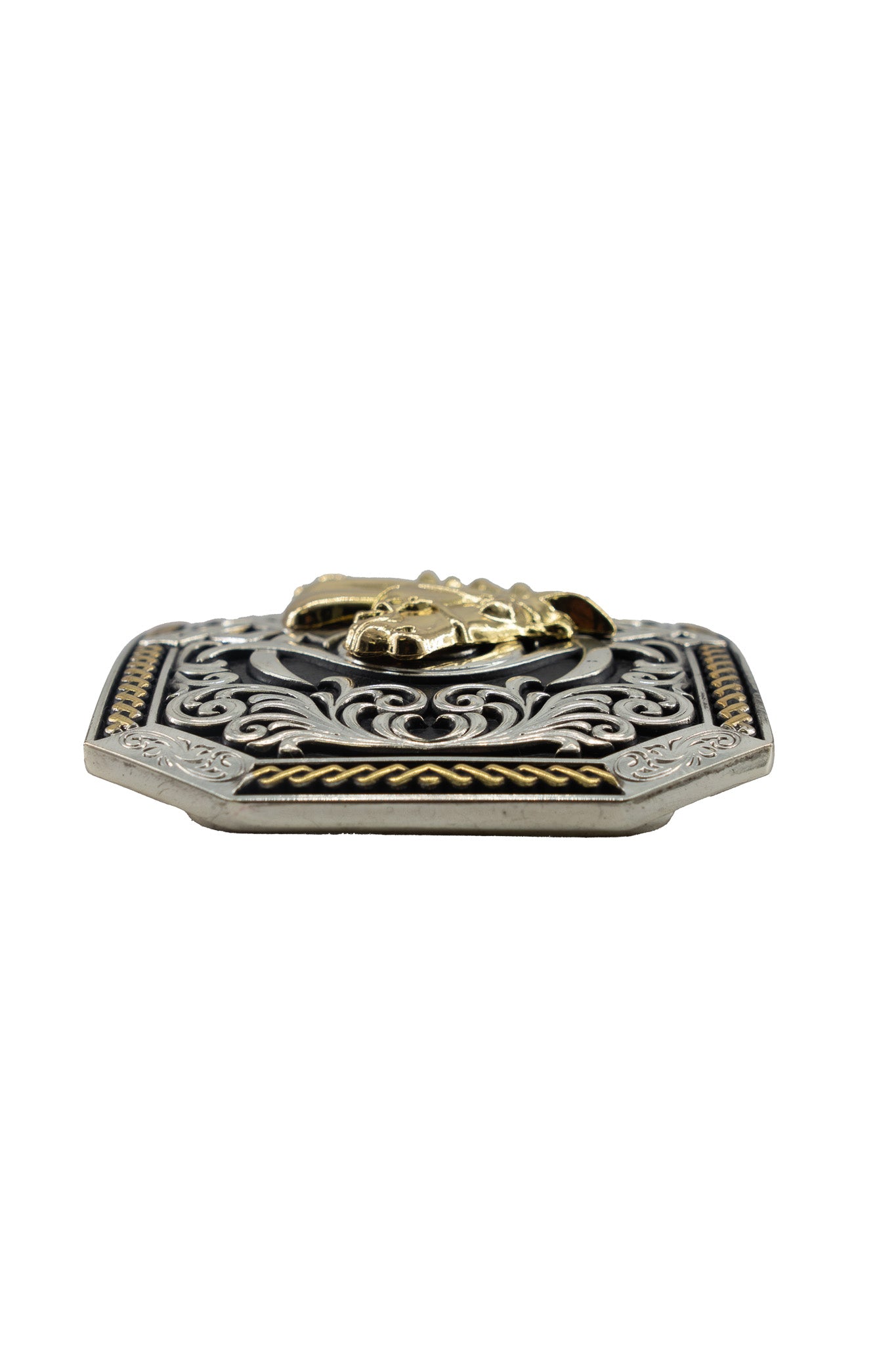 Sacred Arabesque Bull-Rider Belt Buckle