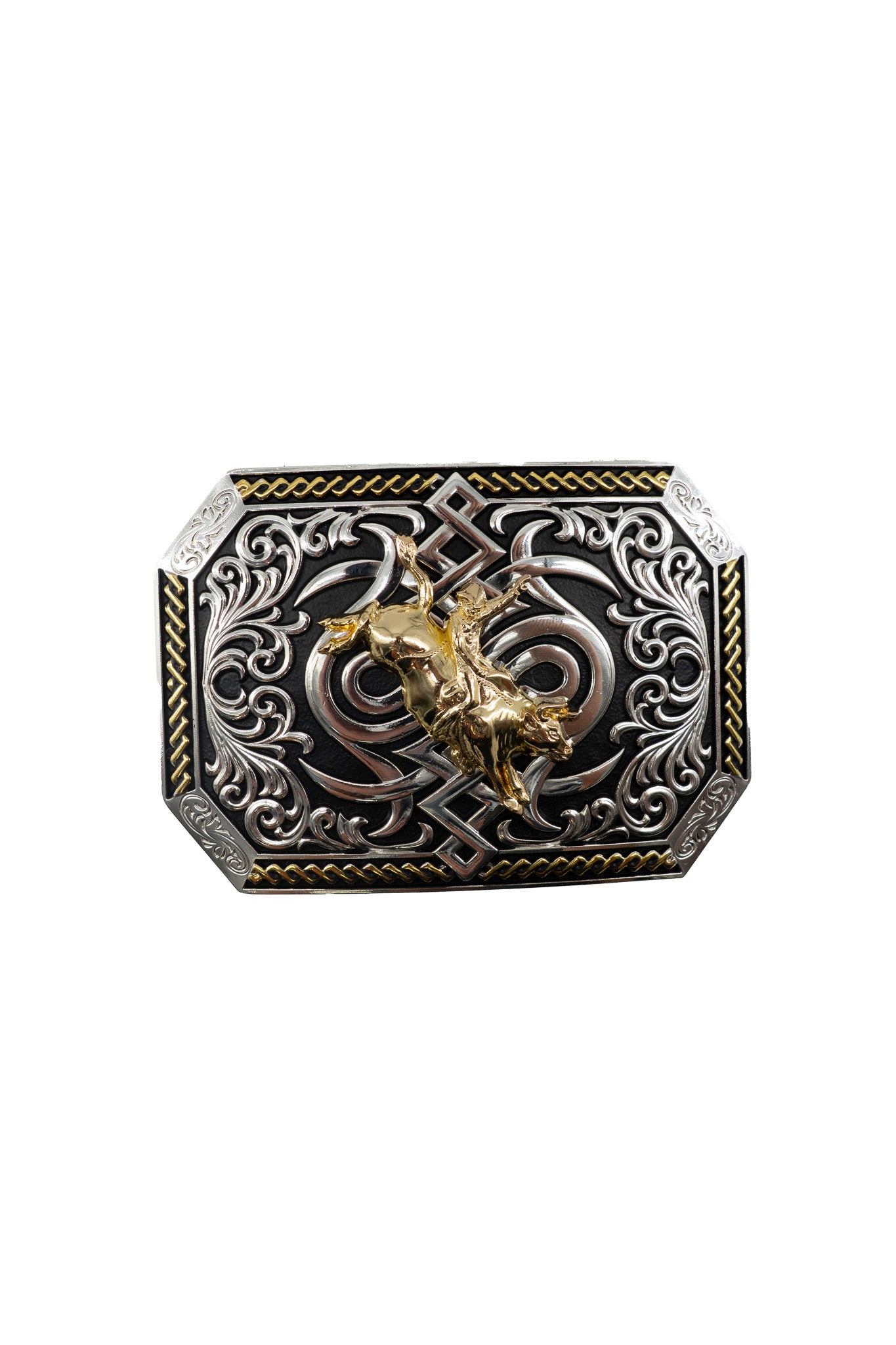 Sacred Arabesque Bull-Rider Belt Buckle