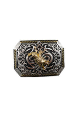 Sacred Arabesque Bull-Rider Belt Buckle