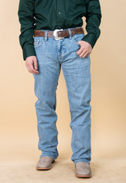 Rock & Roll Denim Men's Pistol Light Wash Regular Fit Straight Boot Jeans