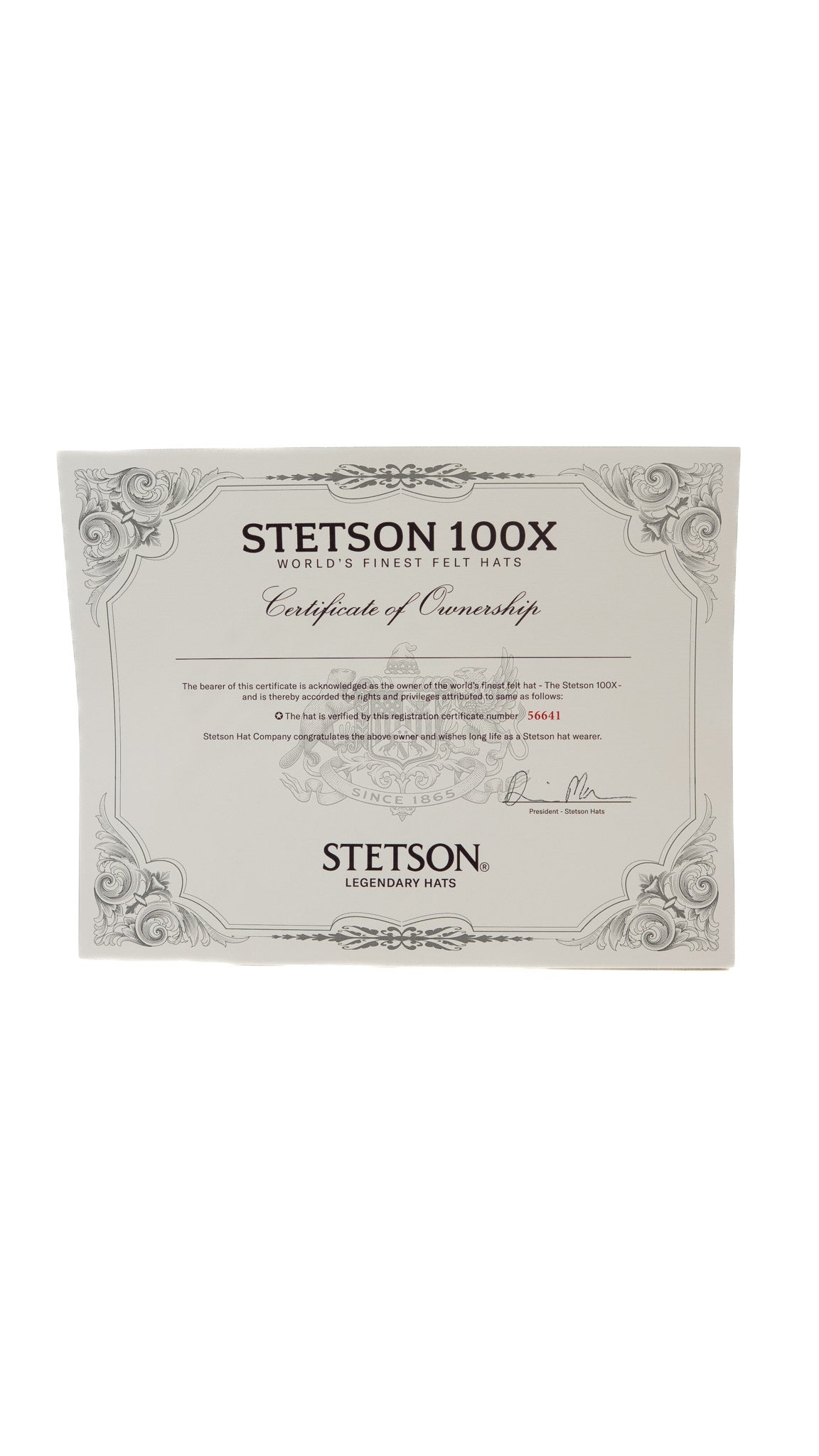 Stetson El Presidente 100X Premier Cowboy Hat