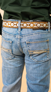 Rock & Roll Denim Men's Pistol Light Wash Regular Fit Straight Boot Jeans