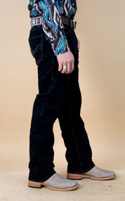 Rock & Roll Denim Men's Revolver Black Slim Fit Straight Leg Reflex Jeans