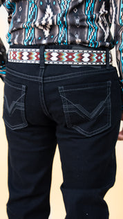 Rock & Roll Denim Men's Revolver Black Slim Fit Straight Leg Reflex Jeans