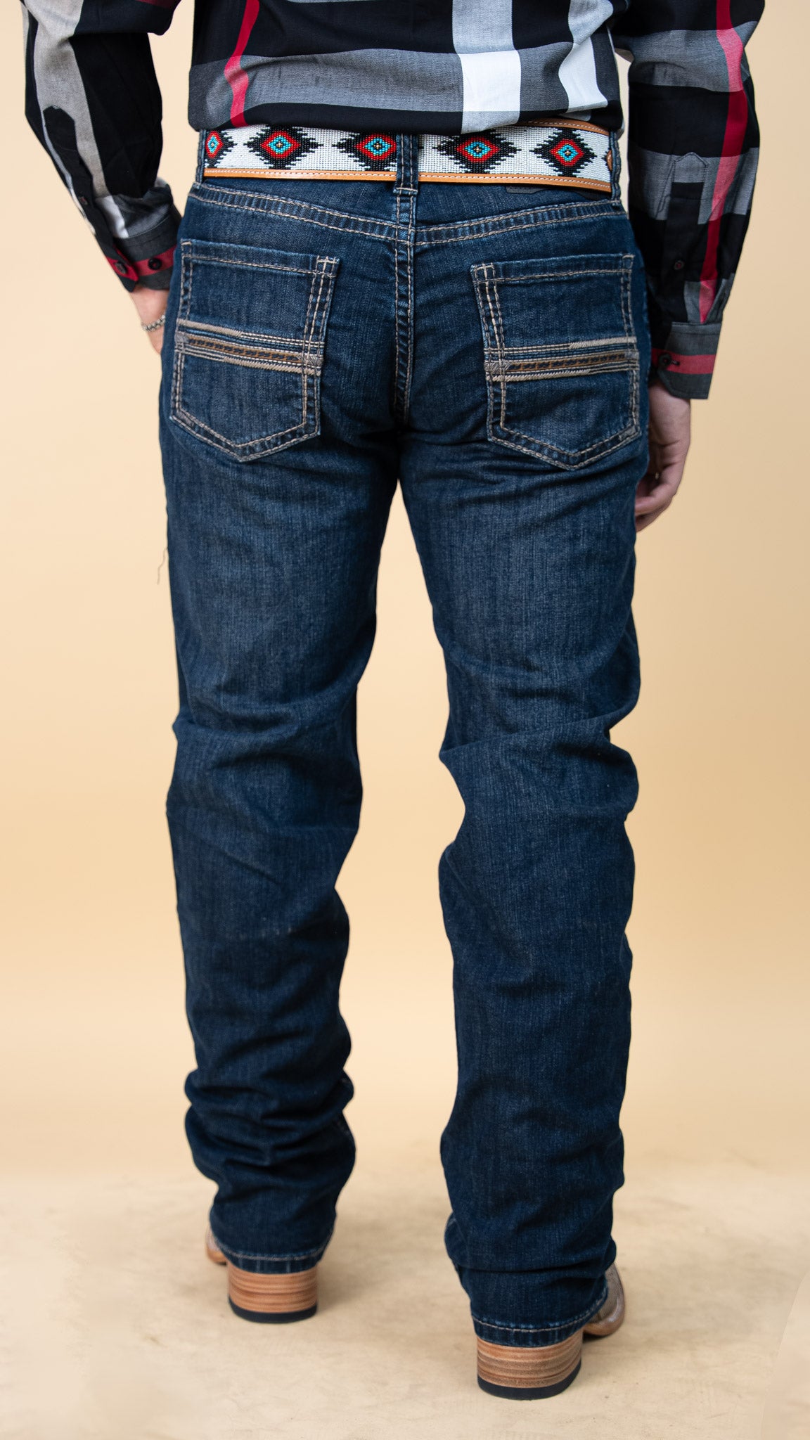 Rock & Roll Denim Men's Revolver Dark Wash  Slim Fit Straight Leg Reflex Jeans