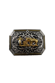 Sacred Arabesque Kneeling Prayer Cross Belt Buckle