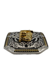 Sacred Arabesque Kneeling Prayer Cross Belt Buckle