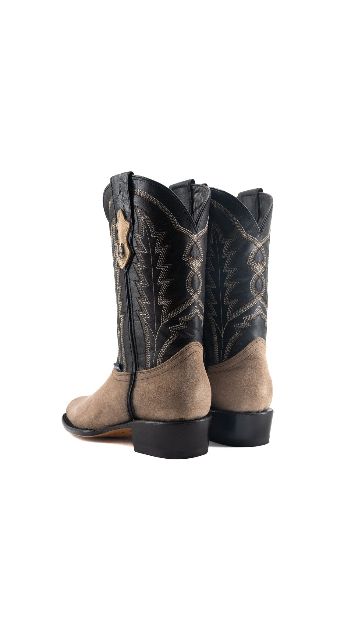 Luke Suede Round Toe Cowboy Boot