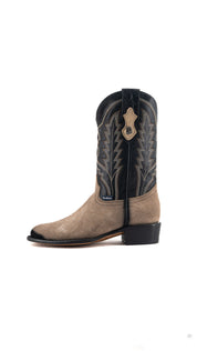 Luke Suede Round Toe Cowboy Boot