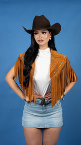 Dolly Fringe Rhinestone Vest