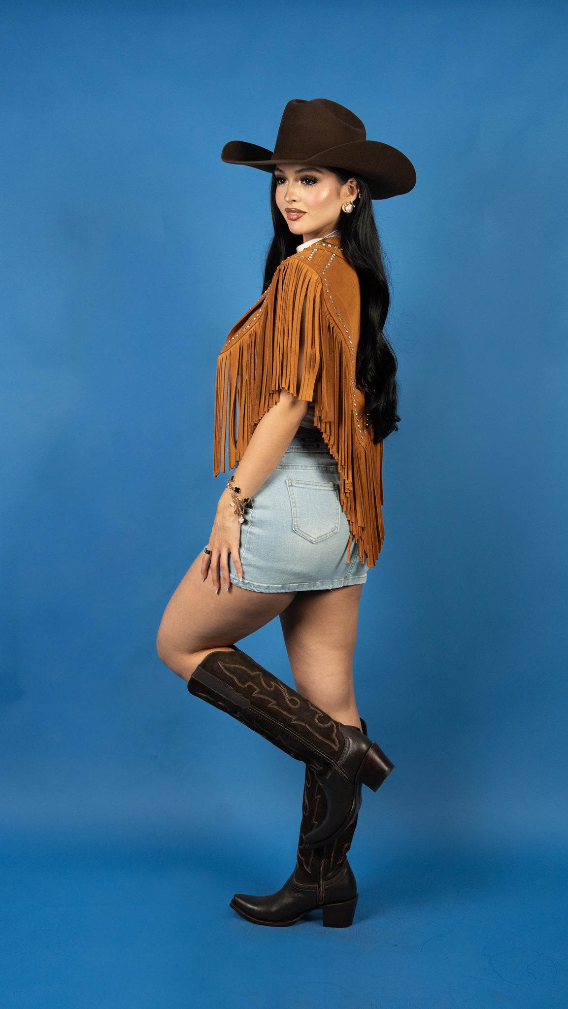 Dolly Fringe Rhinestone Vest