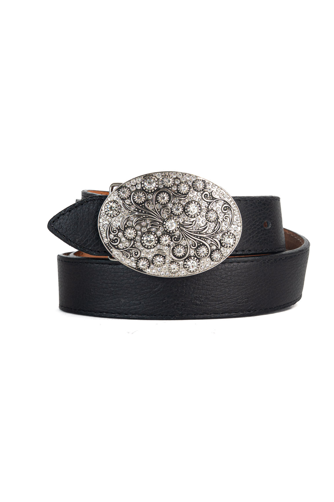 Rhinestone Buckle Cowgirl Belt