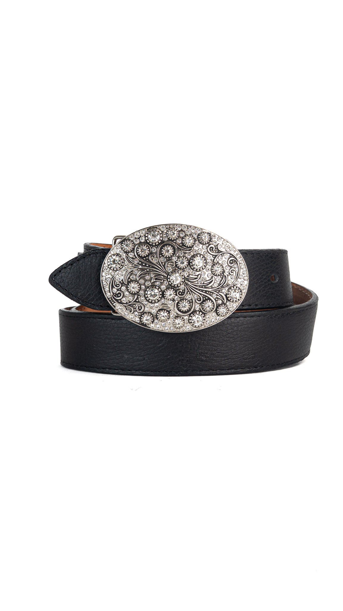 Rhinestone Buckle Cowgirl Belt