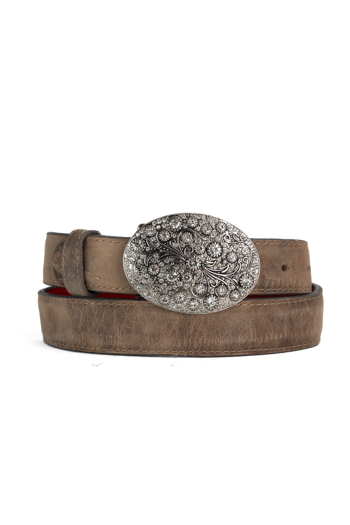 Rhinestone Buckle Cowgirl Belt