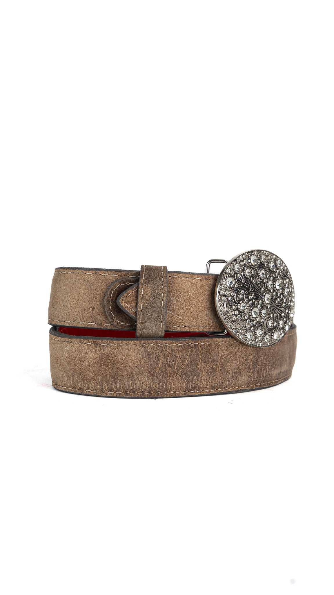 Rhinestone Buckle Cowgirl Belt