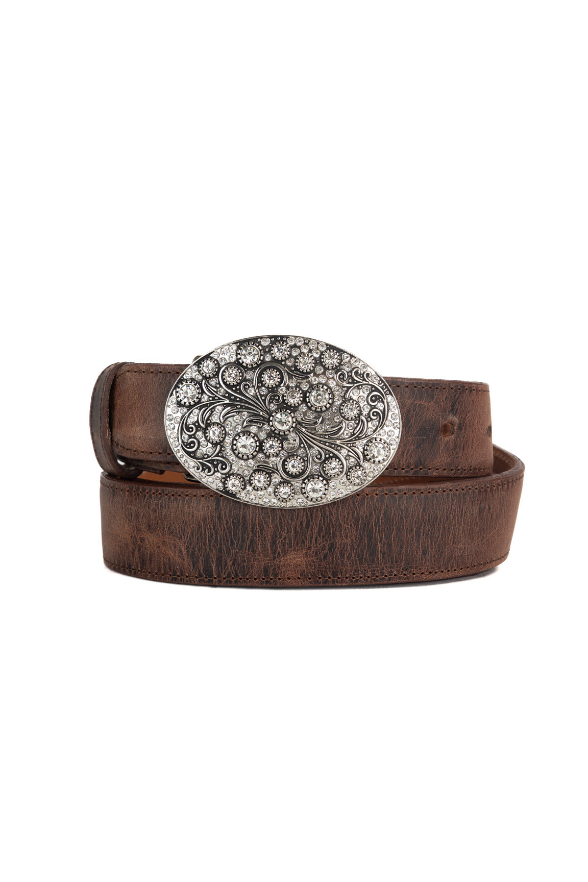 Rhinestone Buckle Cowgirl Belt