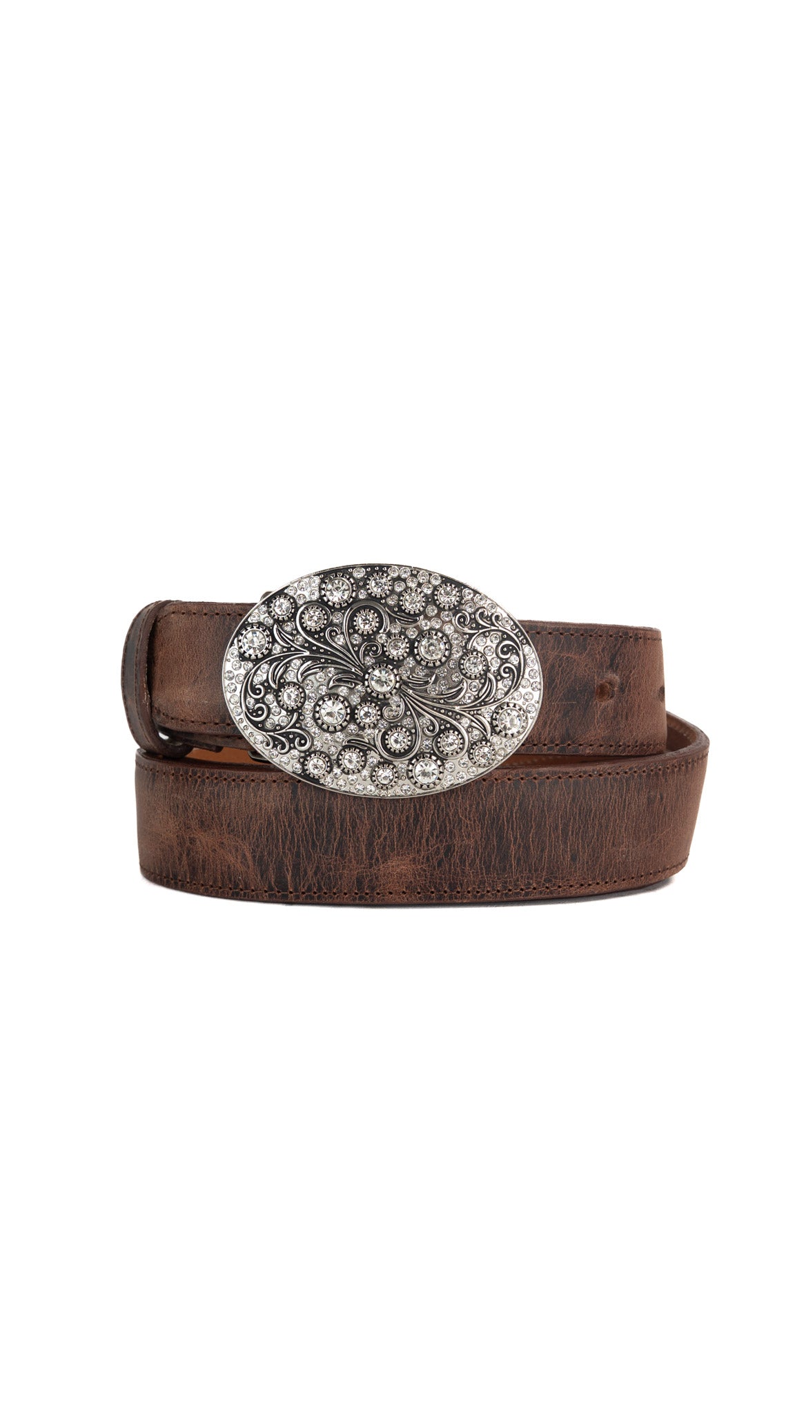 Rhinestone Buckle Cowgirl Belt