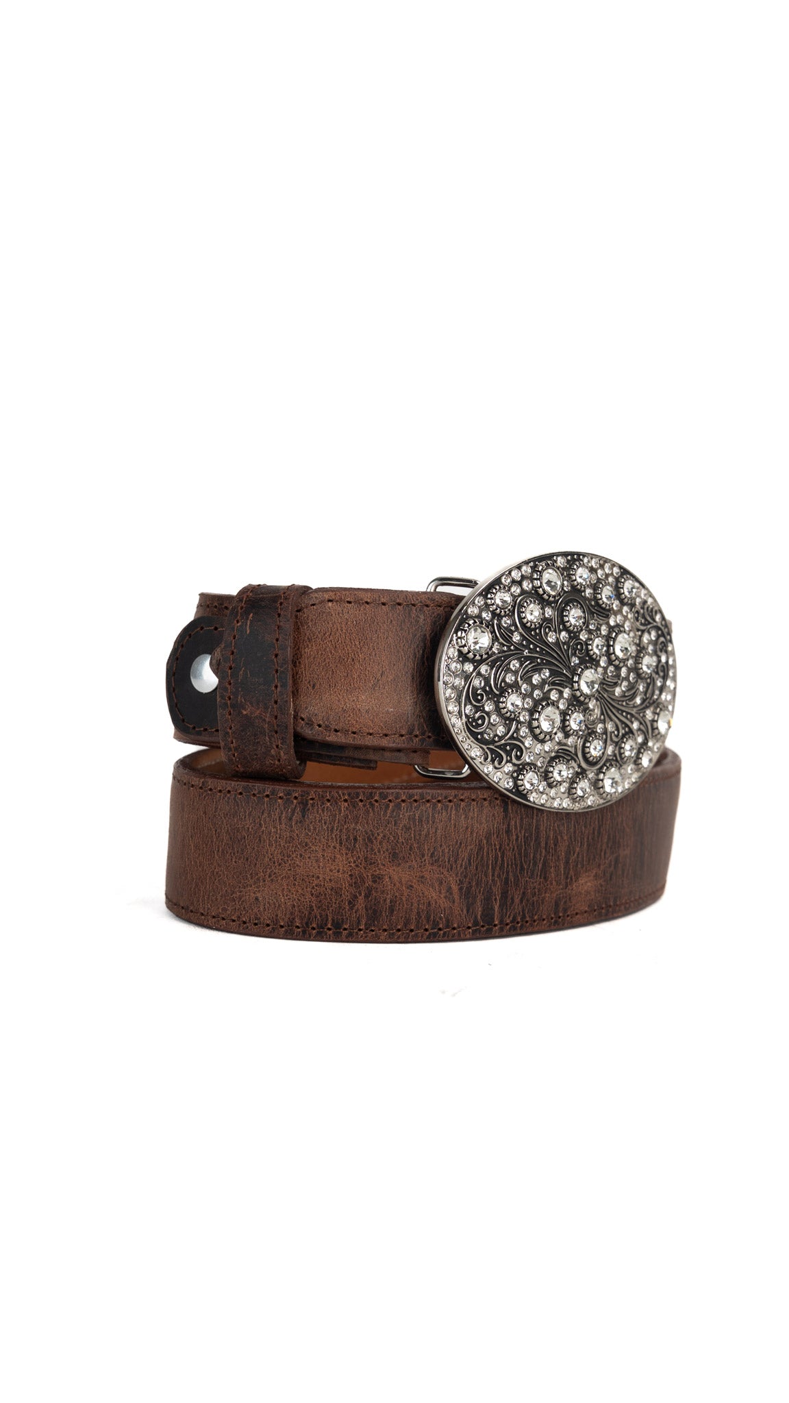 Rhinestone Buckle Cowgirl Belt