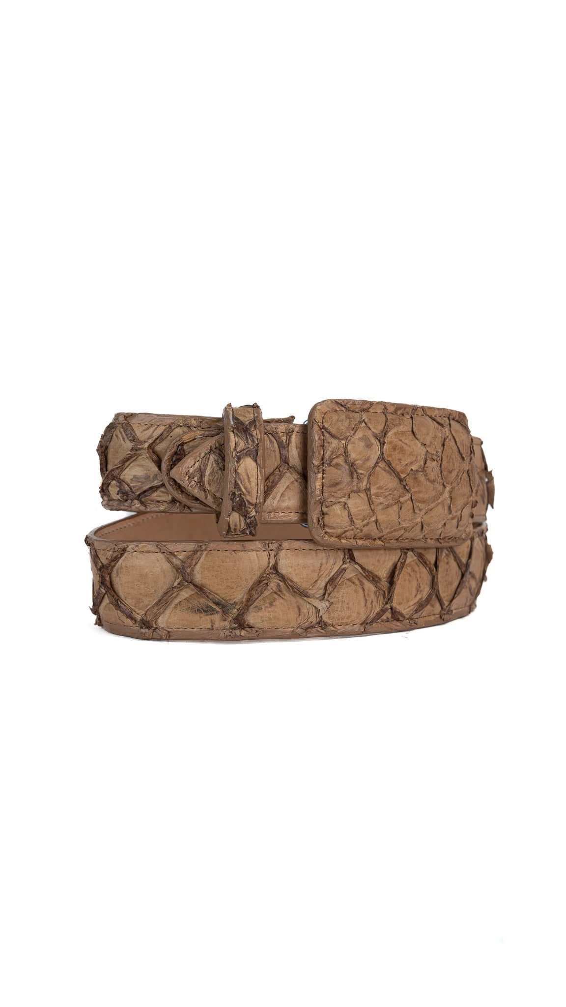 Tommy Exotic Pirarucu Cowboy Belt
