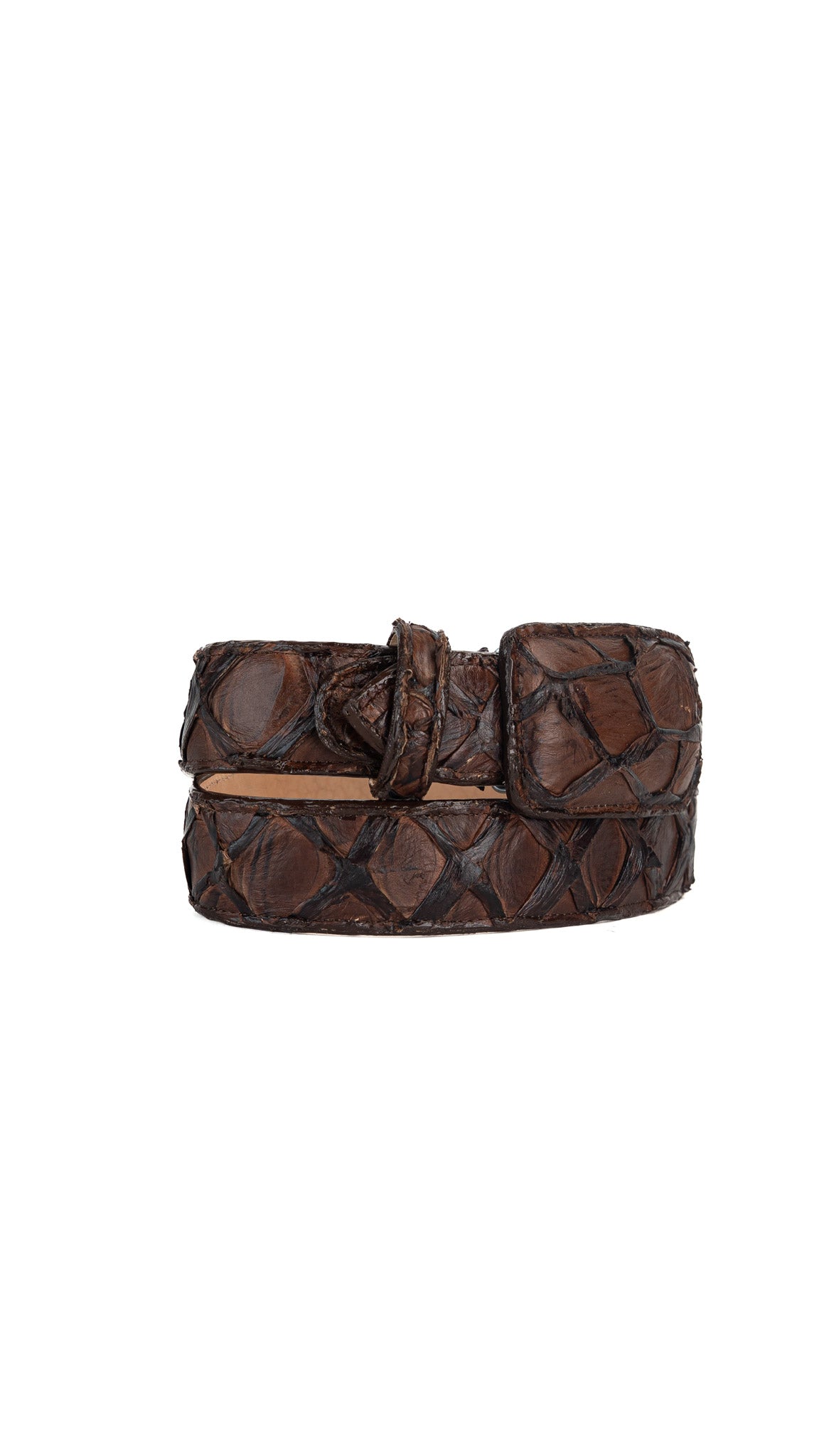 Tommy Exotic Pirarucu Cowboy Belt