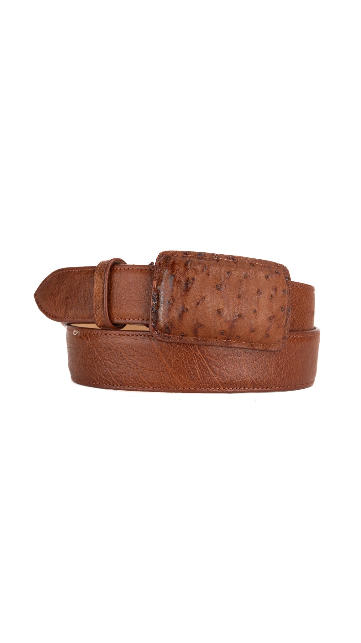 Tommy Exotic Smooth Ostrich Cowboy Belt