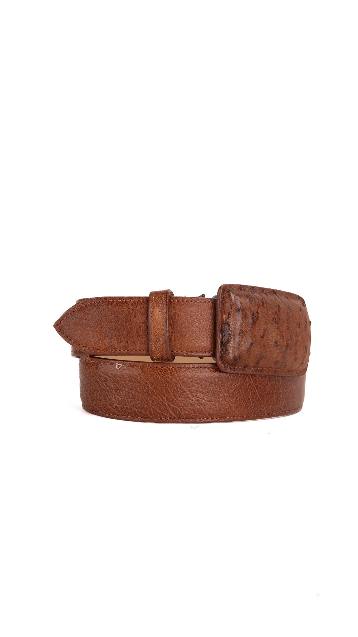 Tommy Exotic Smooth Ostrich Cowboy Belt