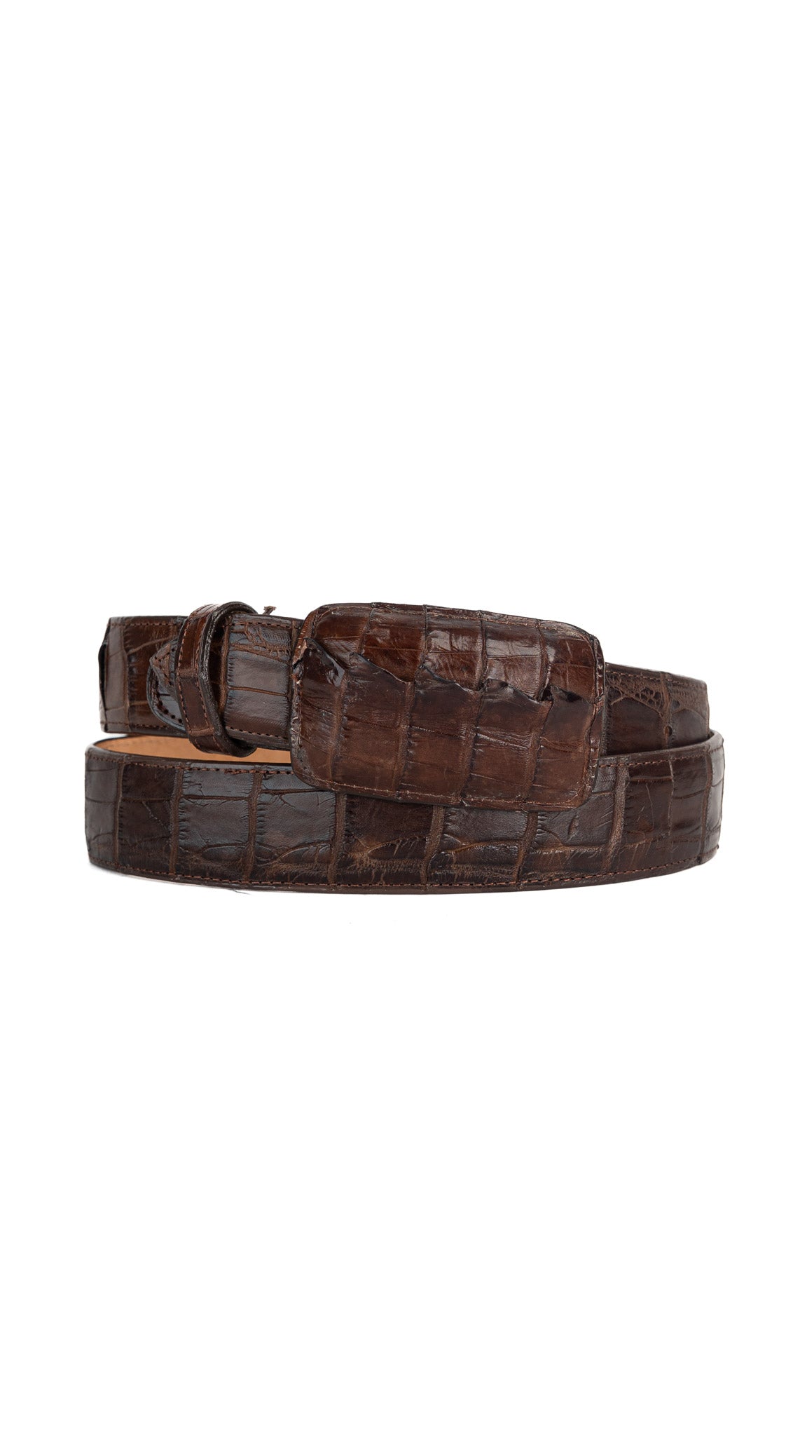 Tommy Exotic Caiman Tail Cowboy Belt