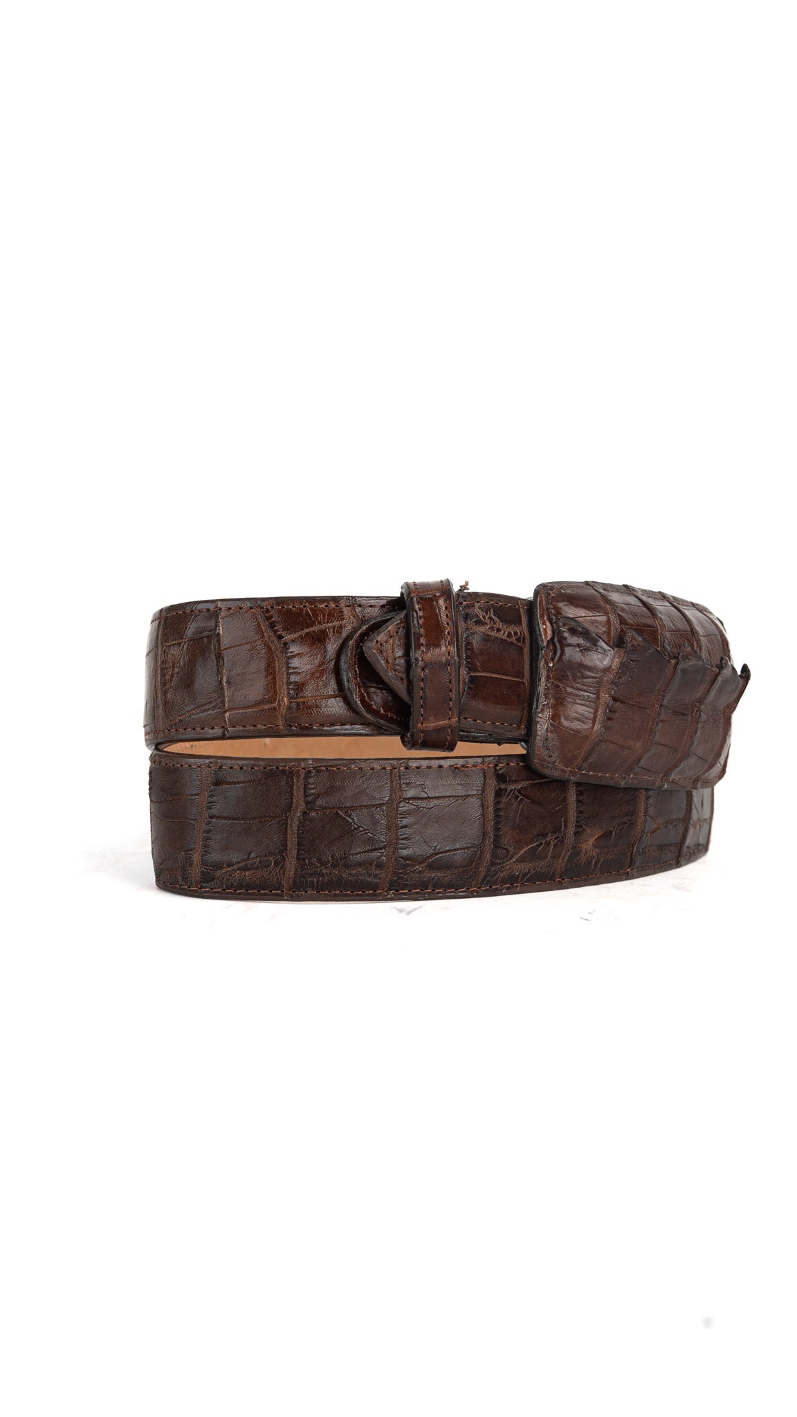 Tommy Exotic Caiman Tail Cowboy Belt