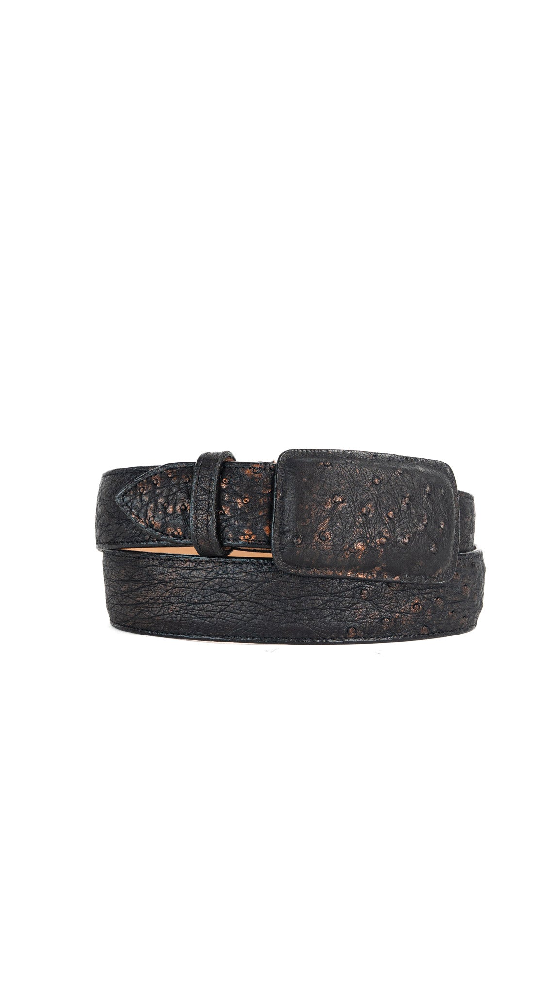 Tommy Exotic Smooth Ostrich Cowboy Belt