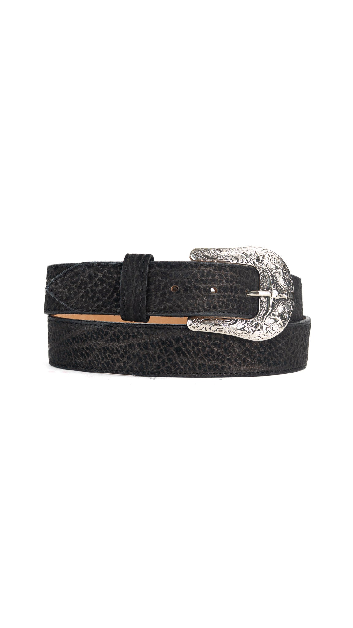 Bull Neck Longhorn X Buckle Cowboy Belt