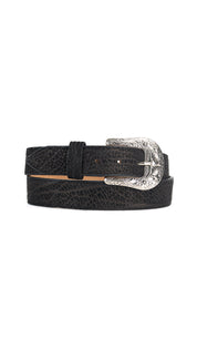 Bull Neck Longhorn X Buckle Cowboy Belt