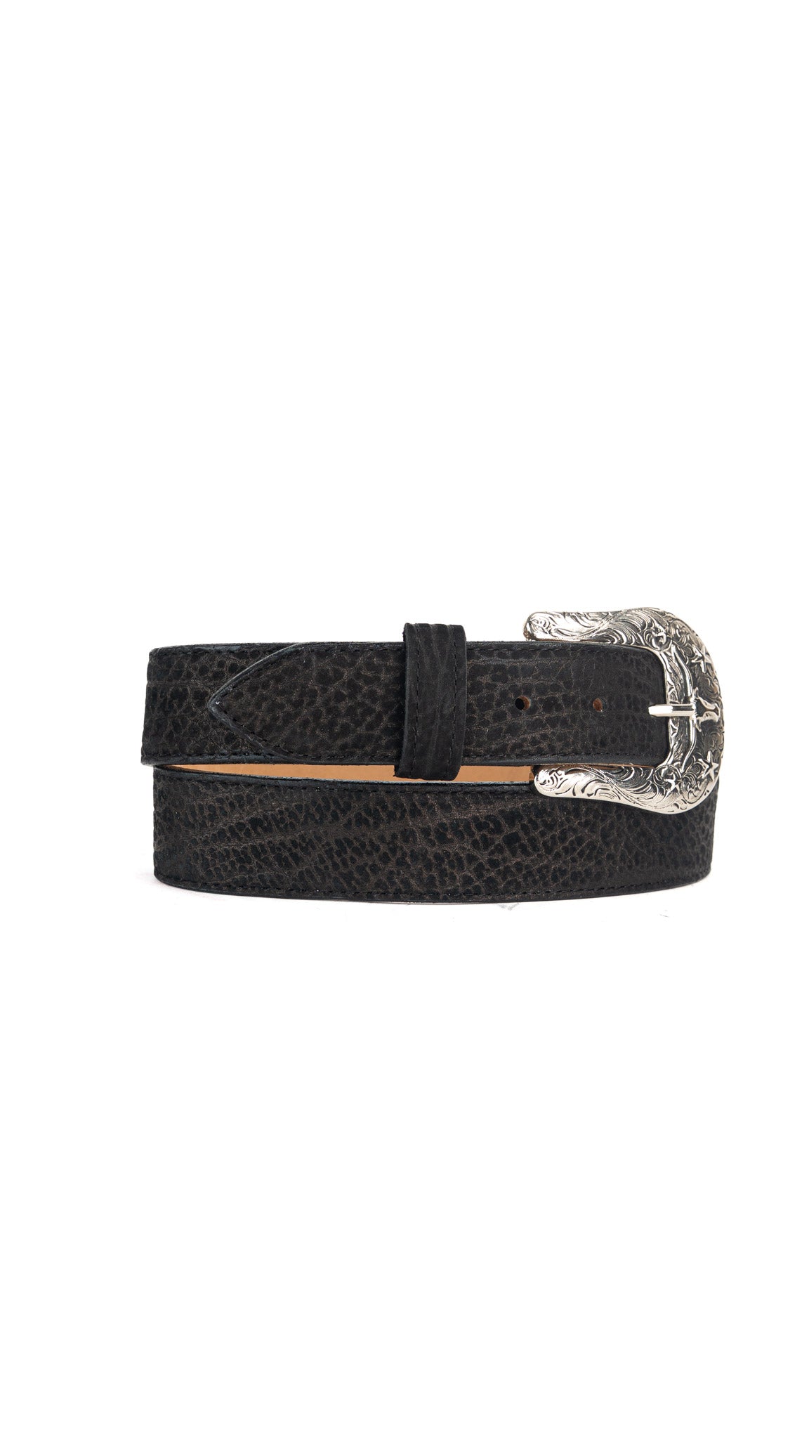 Bull Neck Longhorn X Buckle Cowboy Belt