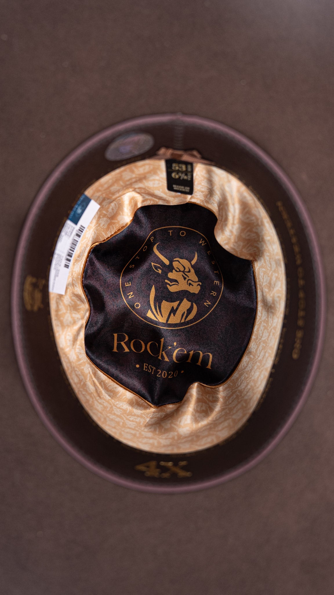 Rock'em 4X Brown Kids Open Crown Felt Hat Cowboy Hat