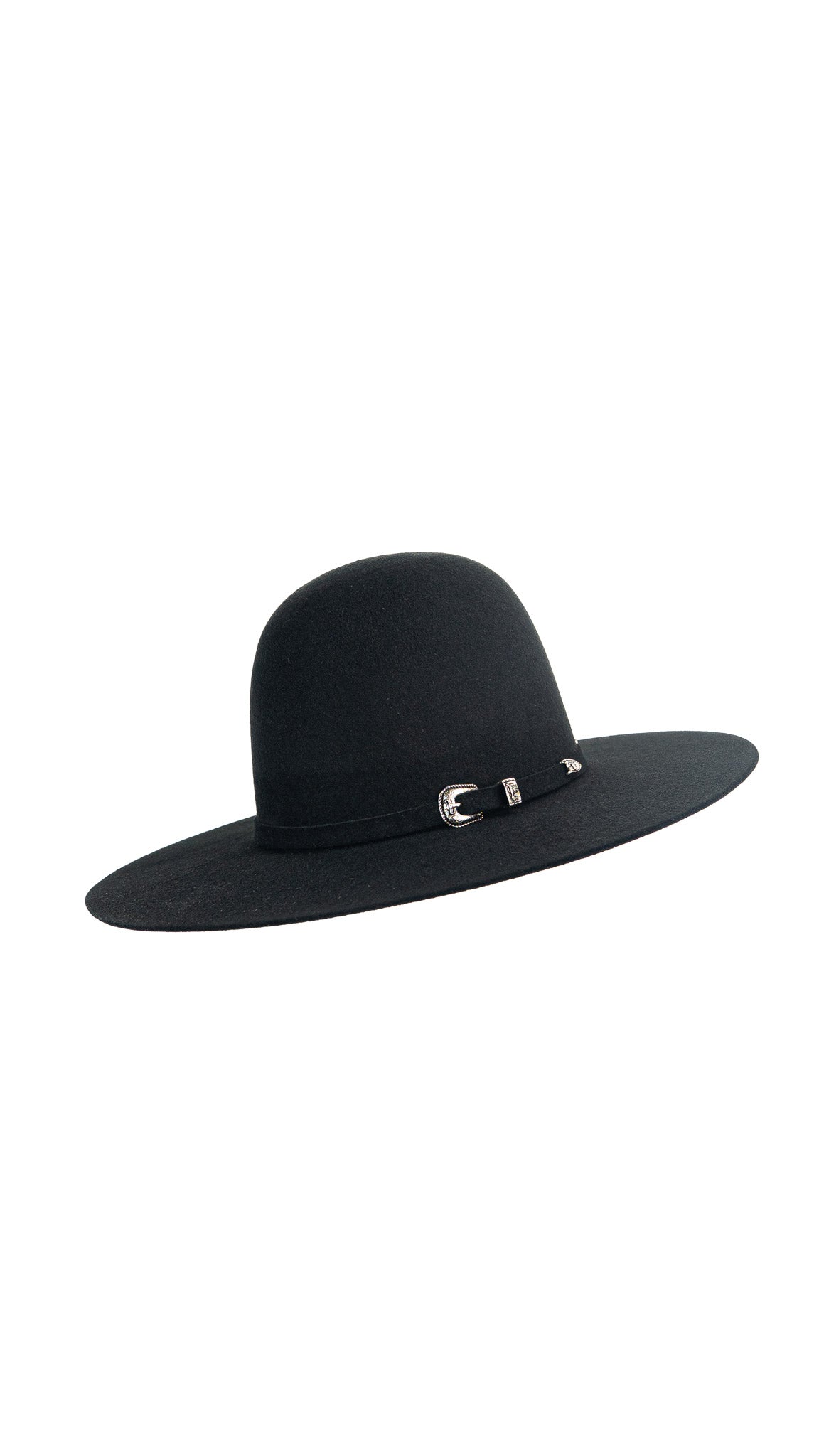 Rock'em 4X Black Kids Open Crown Felt Cowboy Hat