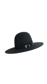 Rock'em 4X Black Kids Open Crown Felt Cowboy Hat