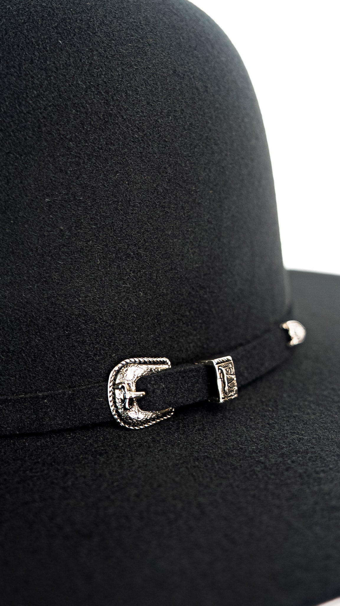 Rock'em 4X Black Kids Open Crown Felt Cowboy Hat