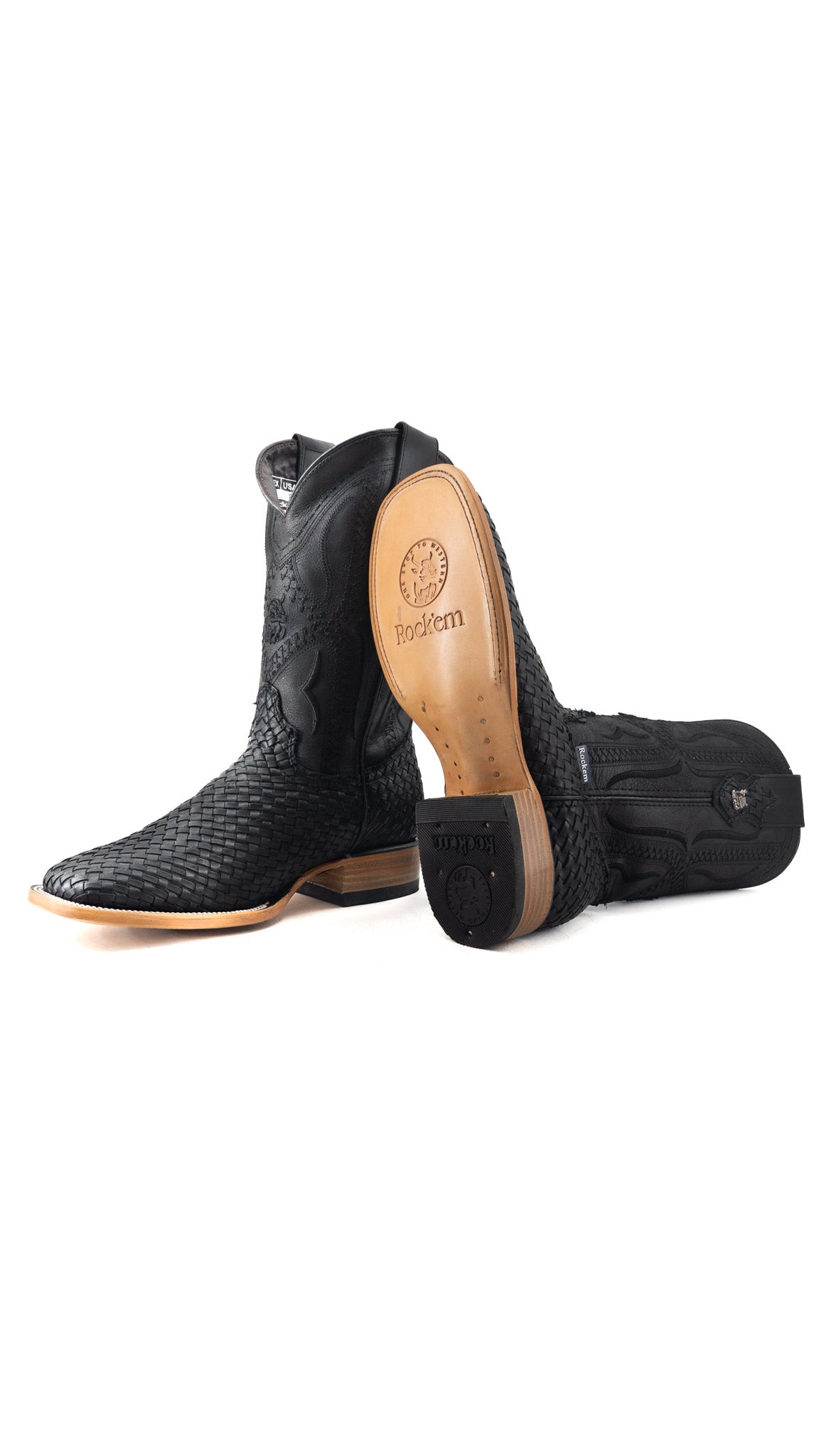 Woven Renegade Square Toe Cowboy Boot